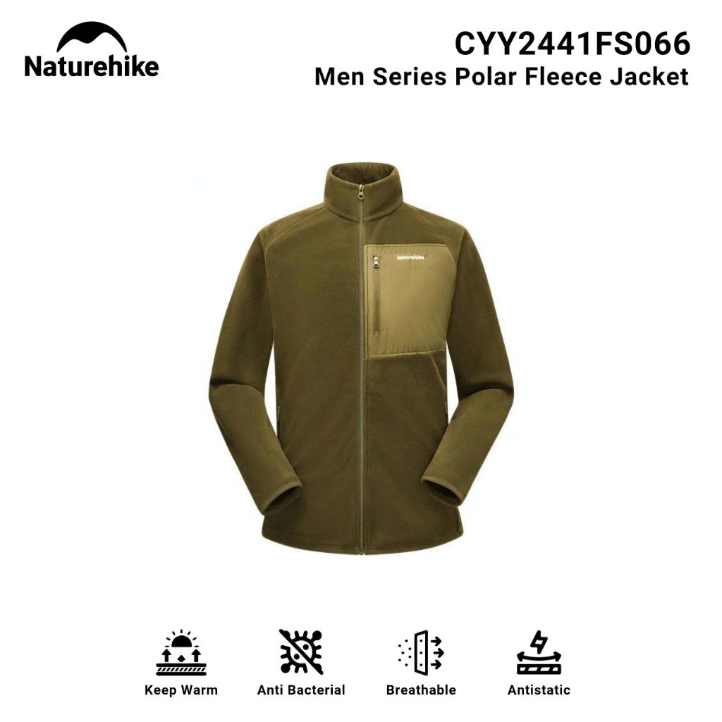 JAKET NATUREHIKE CYY2441FS066 POLAR FLEECE JACKET JAKET OUTDOOR PRIA MEN SERIES PENDAKI GUNUNG HIKIN