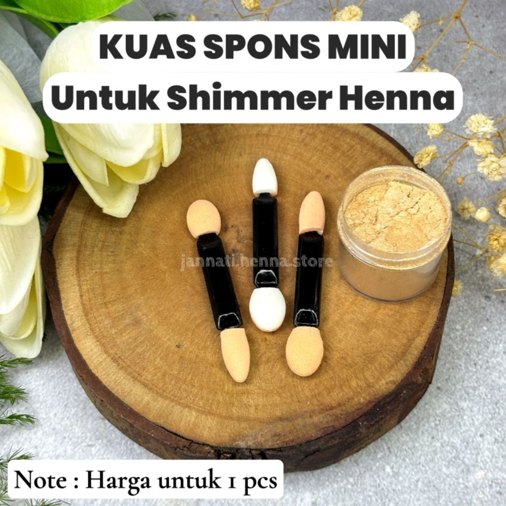 KUAS SPONS MINI KUAS SHIMMER HENNA BRUSH LATTE HENNA JANNATI HENNA STORE