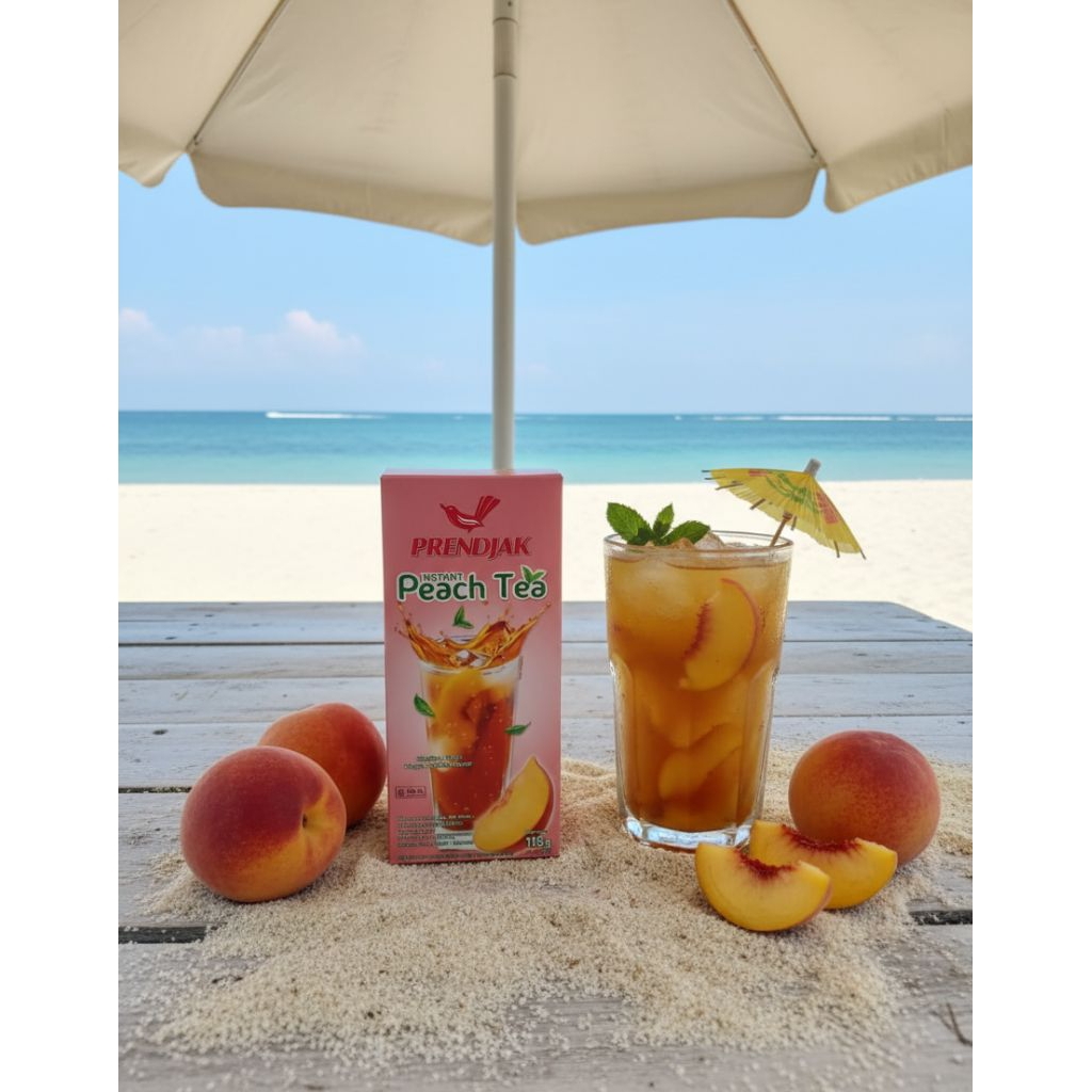 Peach Tea Prendjak, Teh Rasa Peach isi 5 Sachet Stik