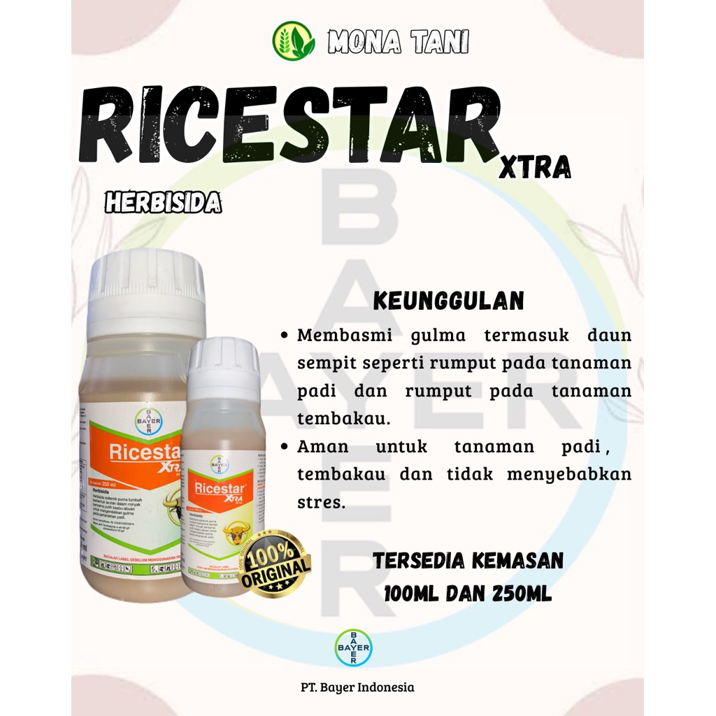 Herbisida Ricestar Xtra 89 Od 250ml Obat Rumput Padi Banteng / Racun Sistemik Daun Lebar Dan Daun Se