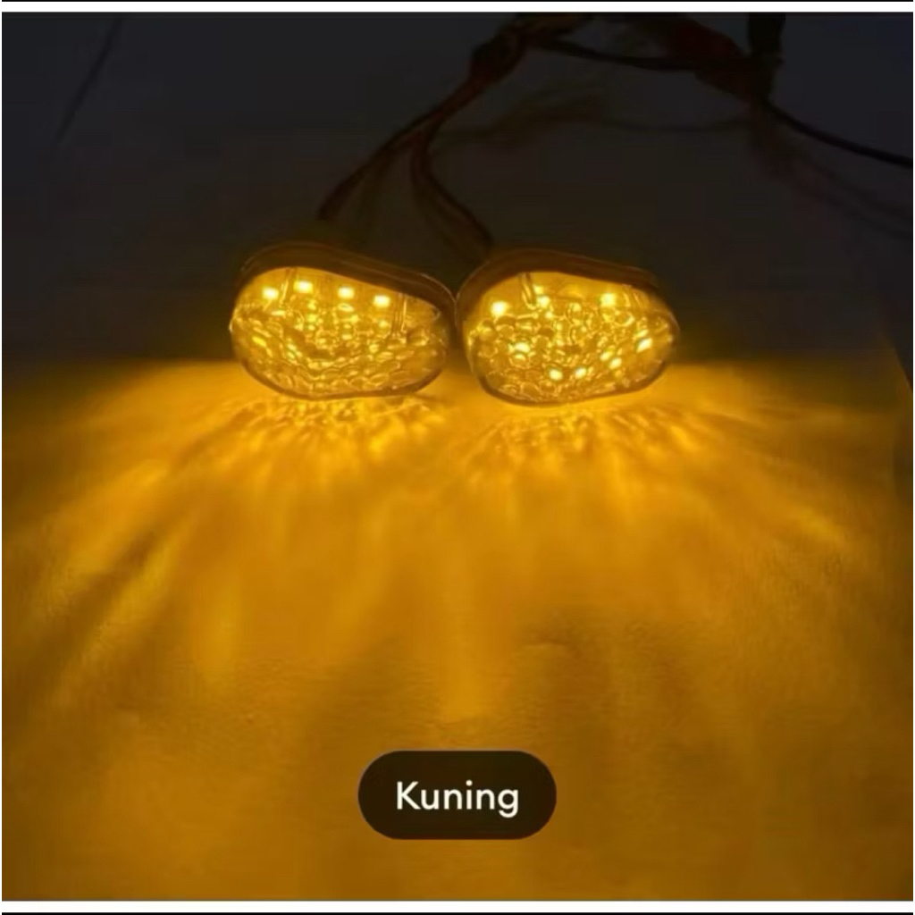 Sein Tempel OVAL Mini / Kecil 3x4cm warna Yellow universal gsx vixion r15 dll