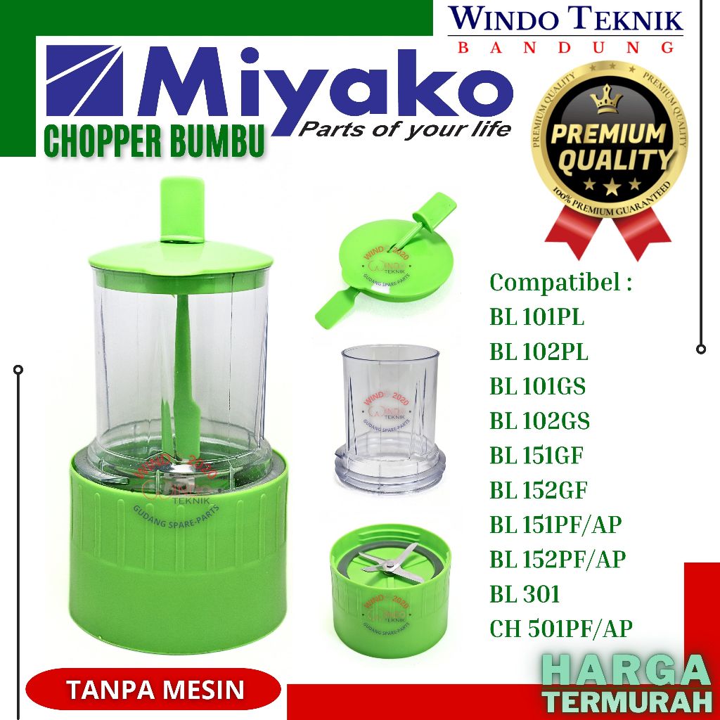 CHOPPER BUMBU MIYAKO  |  CHOPER BLENDER BASAH MIYAKO | COPER SPAREPART BUMBU BASAH DAN KERING | WET 