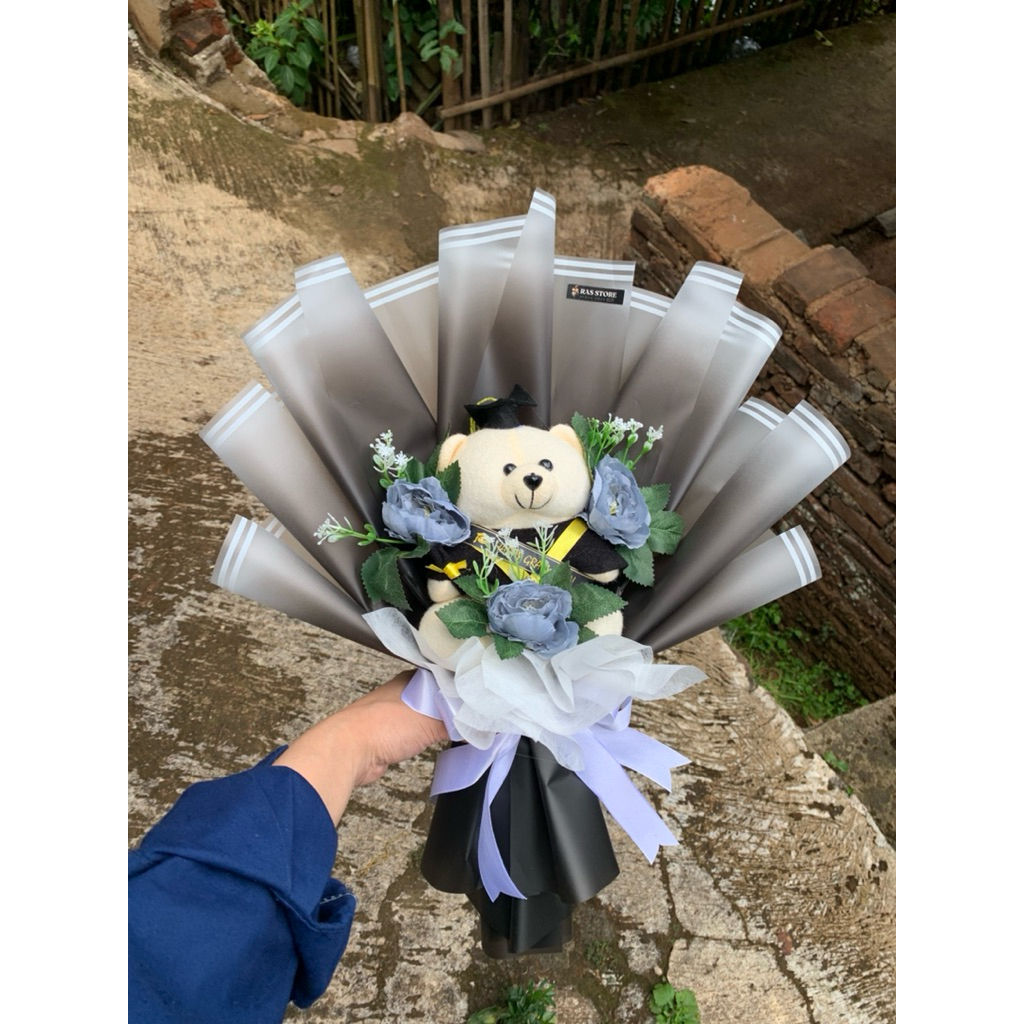 Buket Boneka Wisuda Murah Bandung | Buket Bunga | Buket Uang Termurah Bandung | Buket Pita Satin