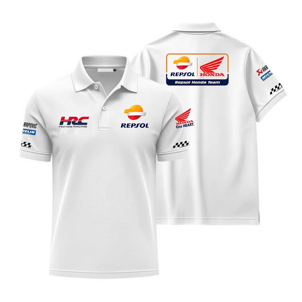 Polo shirt Tshirt Kaos Kerah Team Honda Repsol