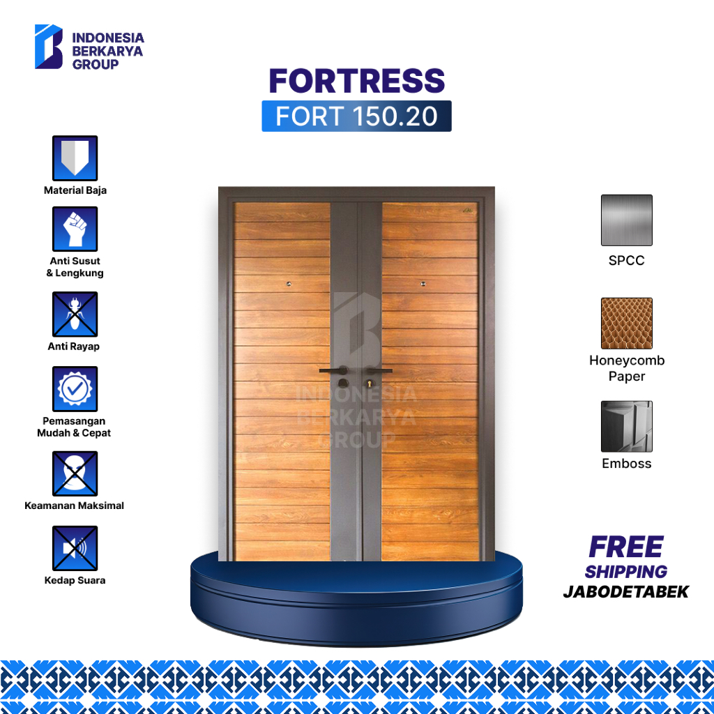 Pintu Baja Fortress Fort 150.20 (Double Door)