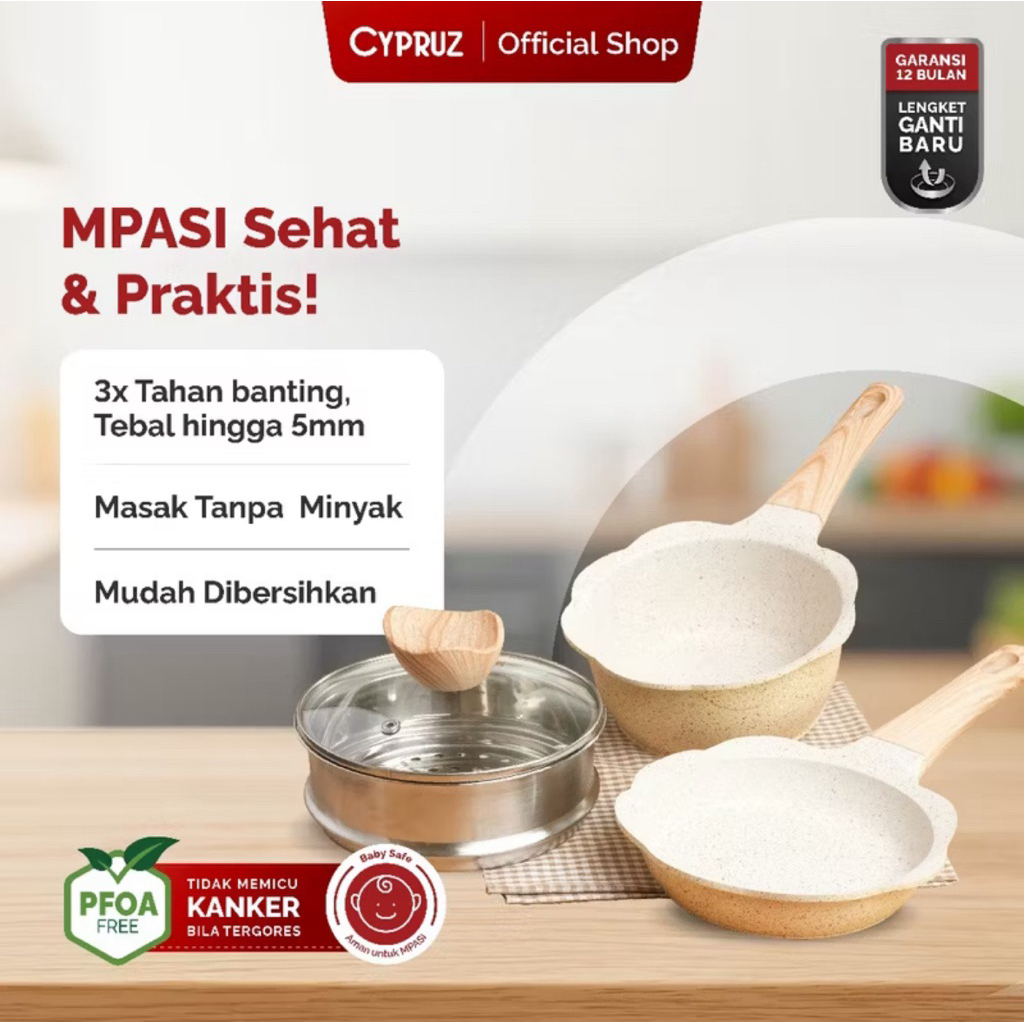 kukusan Bayi set / Baby MPASI Cookware steamer Cypruz