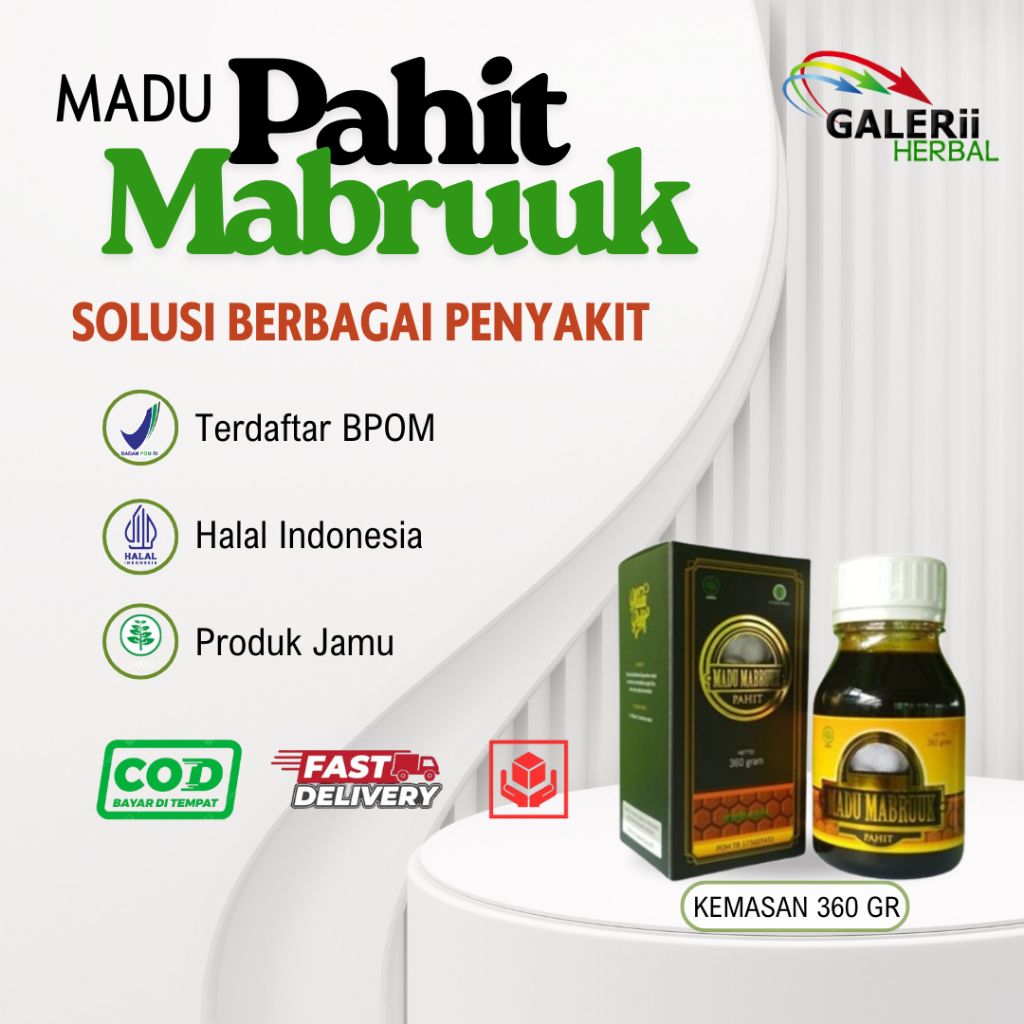 Madu Mabruuk Pahit 360 gram Madu Hitam Pahit Mabruuk