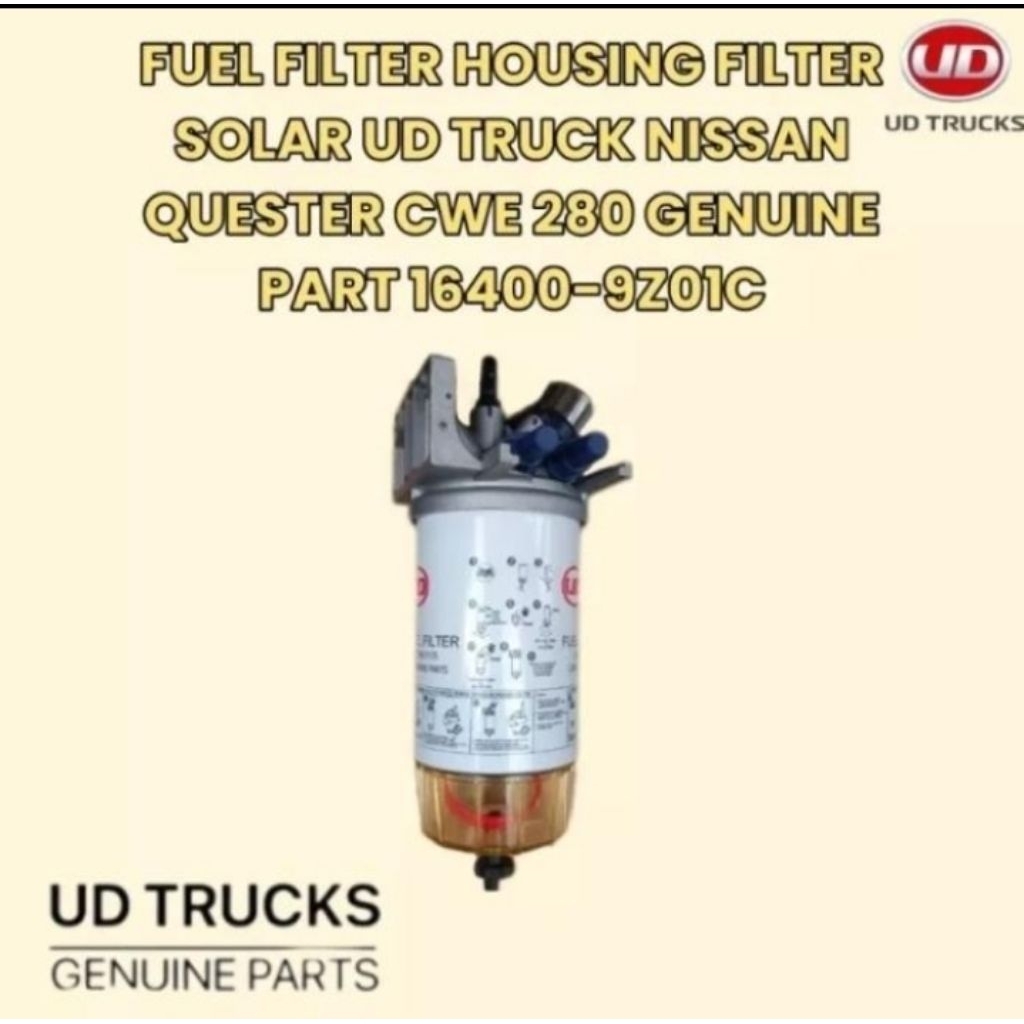 FUEL FILTER HOUSING FILTER SOLAR UD TRUCK NISSAN QUESTER CWE 280 GENUINE PART 164009Z01C