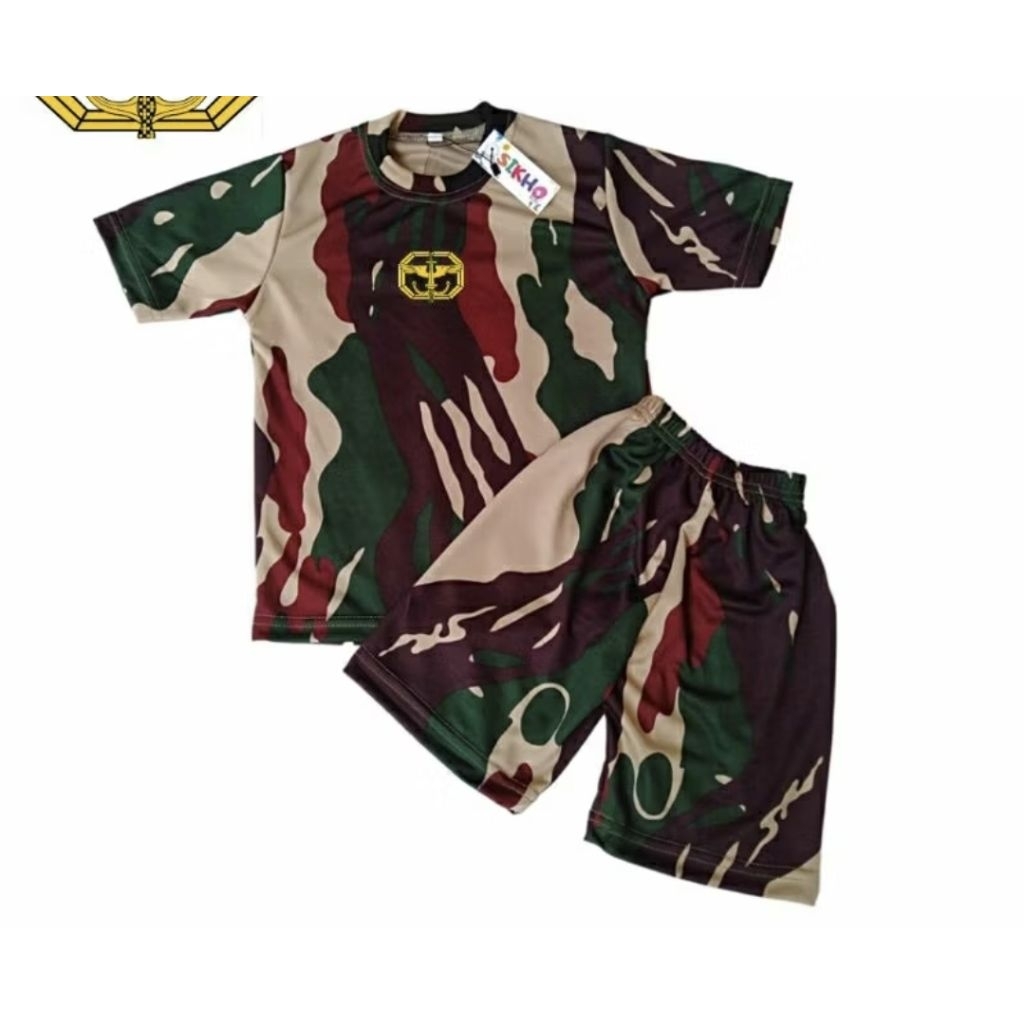 Baju anak setelan tentara loreng TNI - AD  KOPASSUS