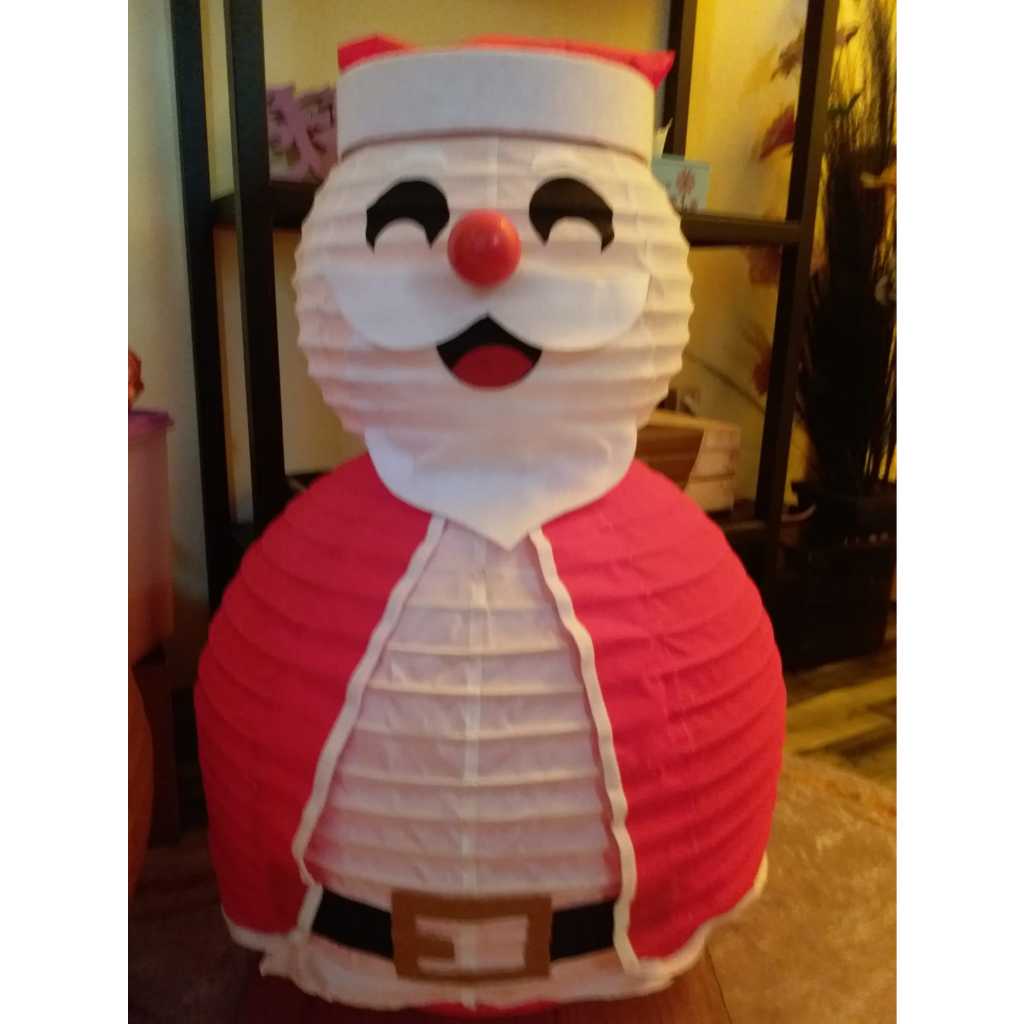 lampion natal duduk santa atau snowman 90 sd 100 cm satuan ( ukuran besar) jumbo