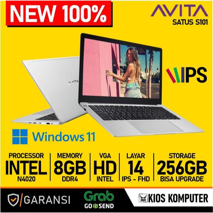 LAPTOP AVITA SATUS S101 INTEL CELERON N4020 8GB DDR4 512GB M.2 SSD  IPS 14.1" FHD INTEL HD GRAPHICS 