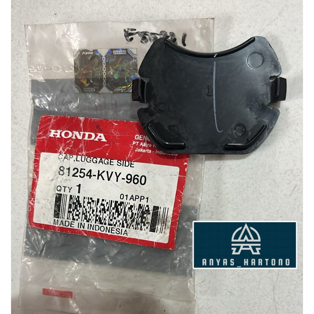 CAP LUGAGGE BOX | 81254-KVY-960 | (TUTUP BOX BAGASI SAMPING BEAT KARBU) | ORIGINAL Honda