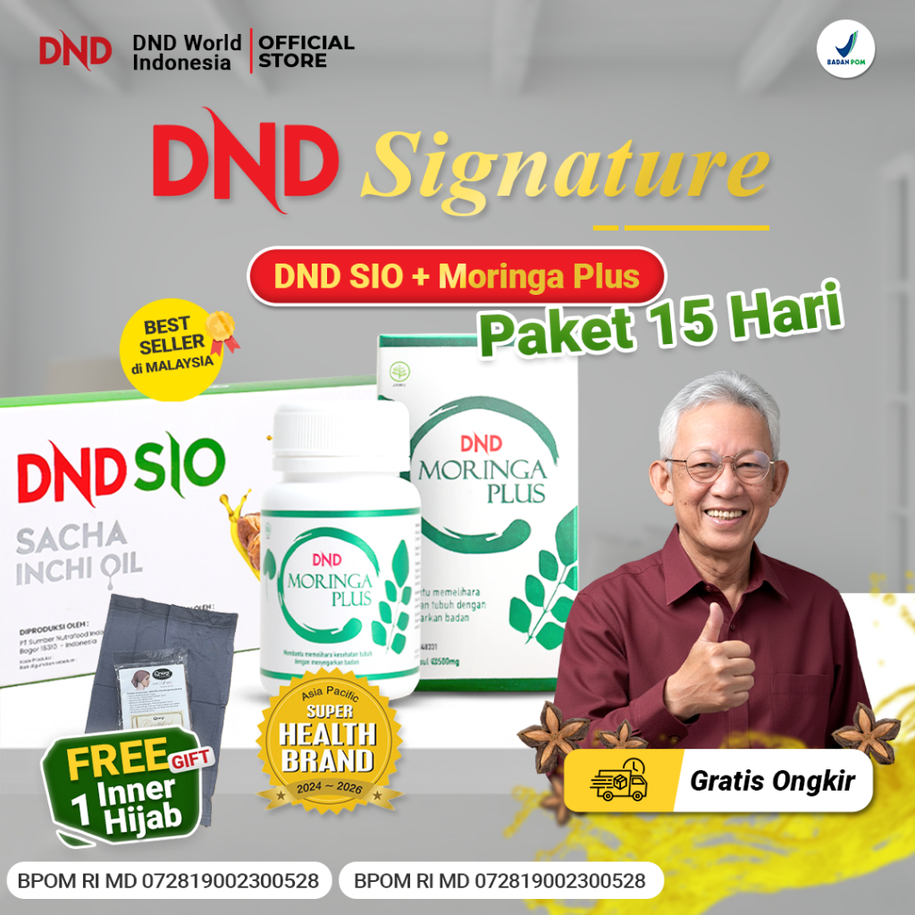 DND SIGNATURE - Sacha Inchi Oil & Moringa Plus-Kesehatan Jantung - Dr Noordin Darus Paket Bundling