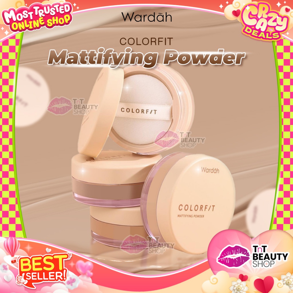 WARDAH Colorfit Mattifying Powder UV A/B Protection Loose Powder | Bedak Tabur | TnT Beauty Shop