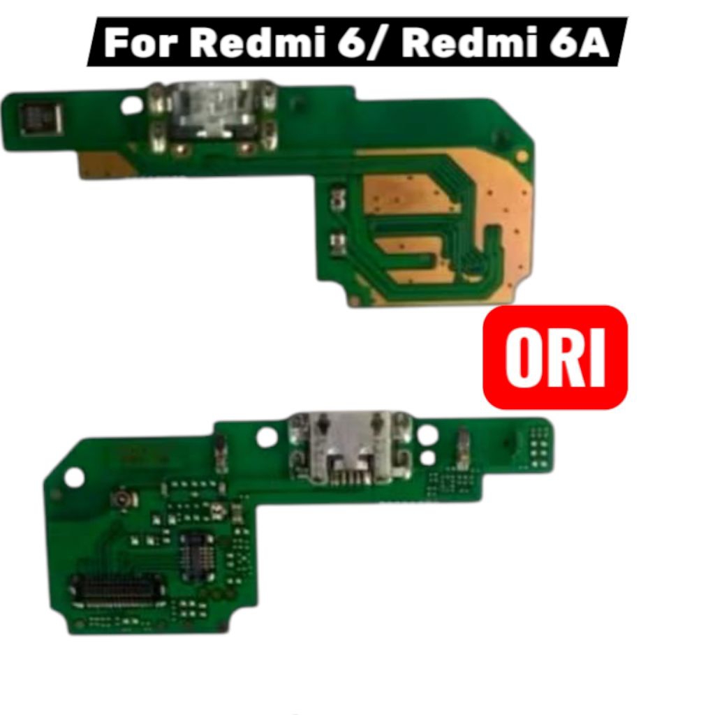 Board Konektor Charger+IC Mic Xiaomi Redmi 6A 6 Papan Cas Flex