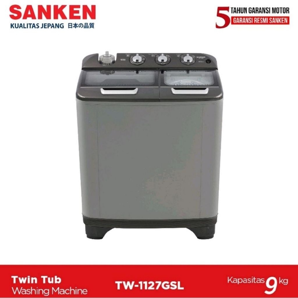 Sanken Mesin Cuci 2 tabung TW-1127GSL