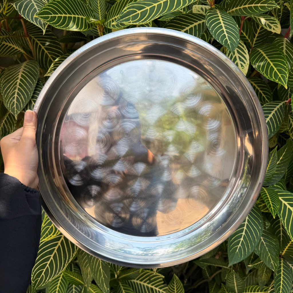 Nampan Stainless Bulat 40cm