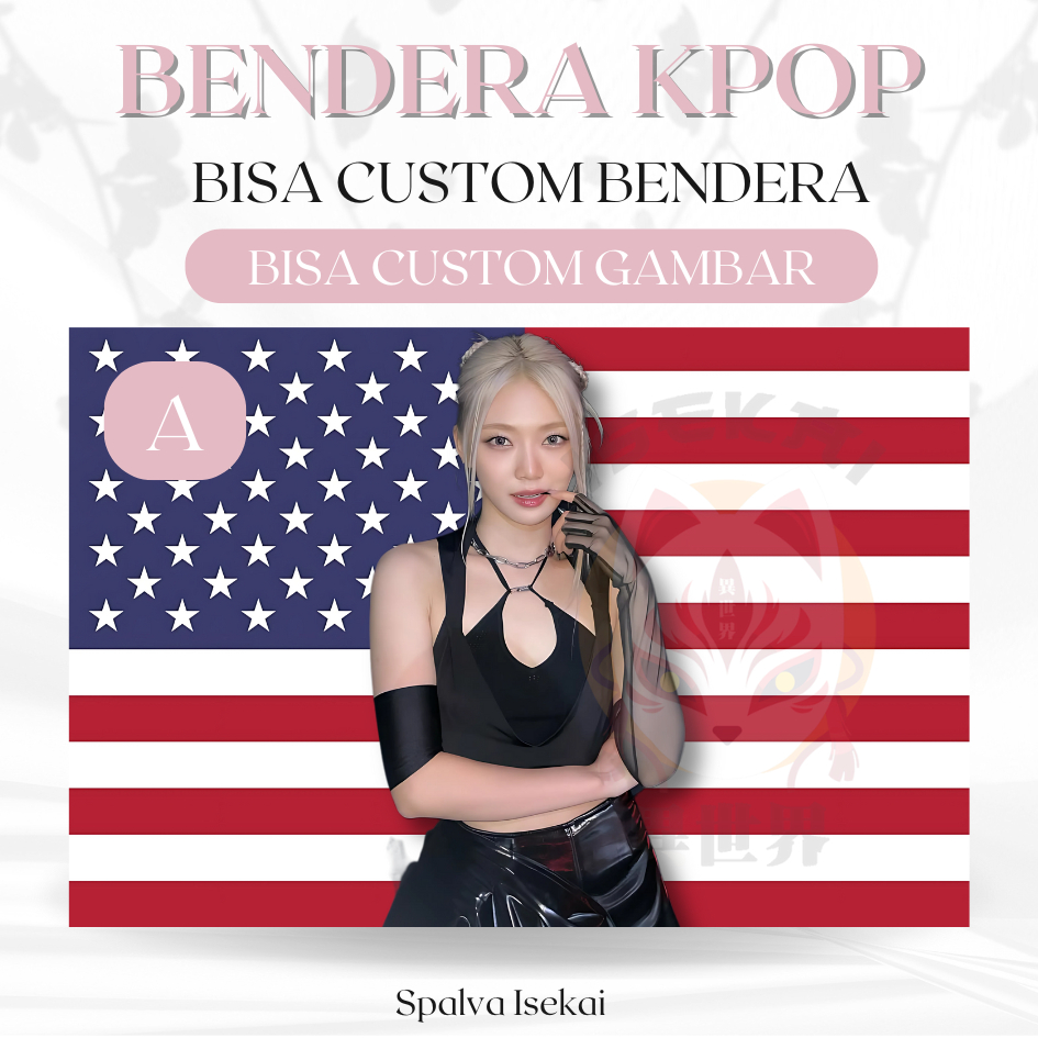 Bendera AMERIKA KPOP ONDA EVERGLOW / POSTER KPOP / BENDERA KPOP Jo Serim / KPOP Tapestry / Tapestri 