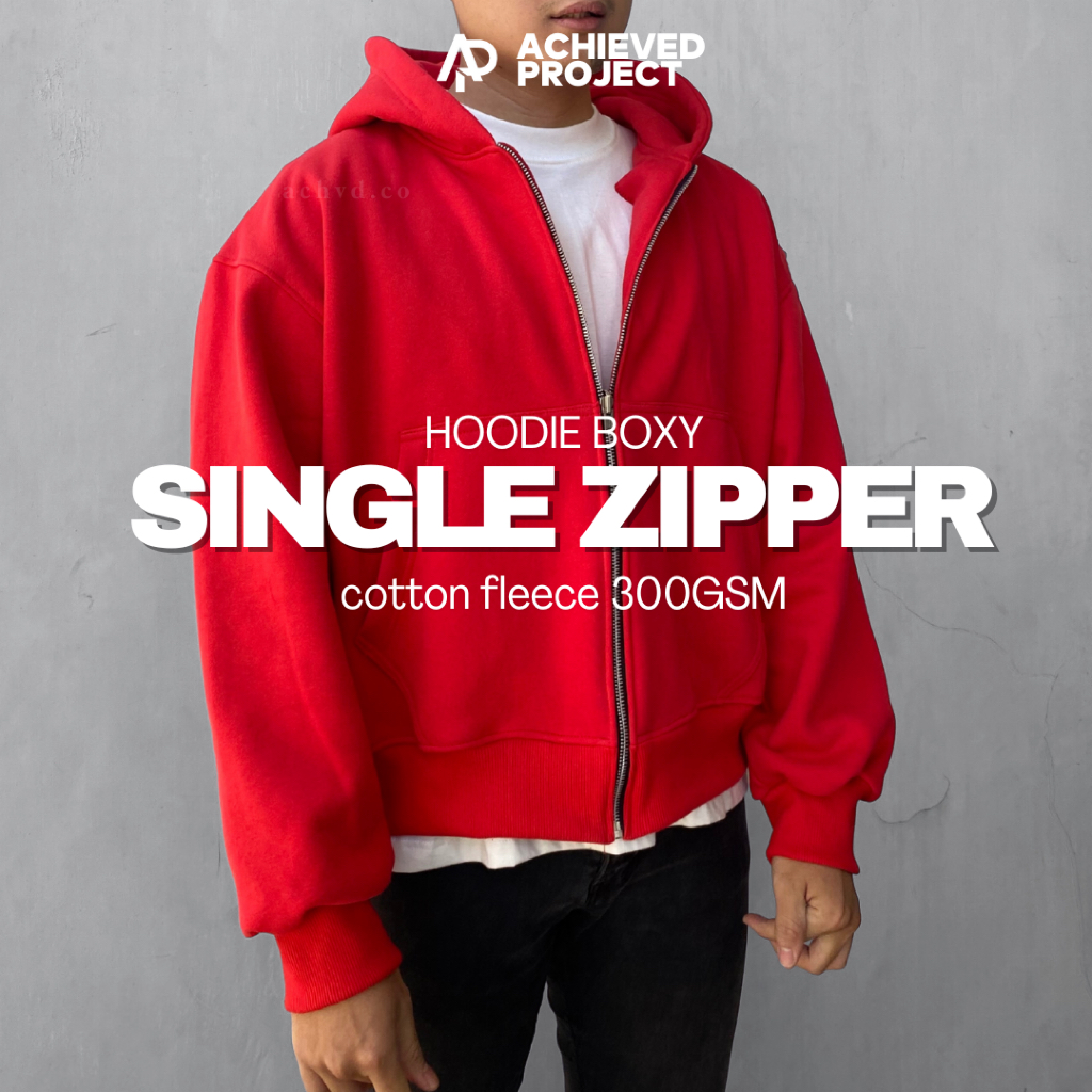[CORE-AP BASIC] | ZIPPER HOODIE BOXY 330GSM POLOS