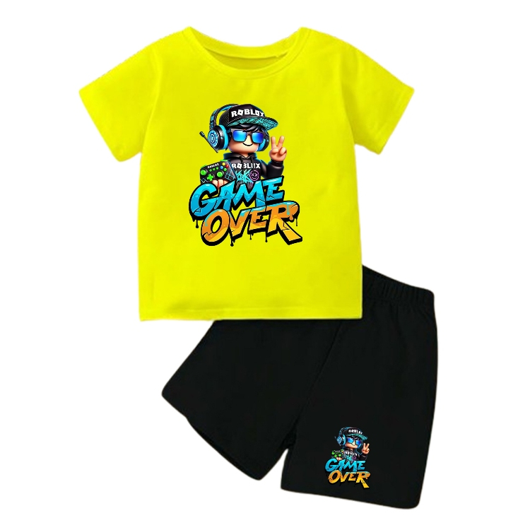 Setelan Baju Roblox Game Over Anak Laki Laki dan Perempuan - Baju Roblox Anak - Setelan Roblox Anak