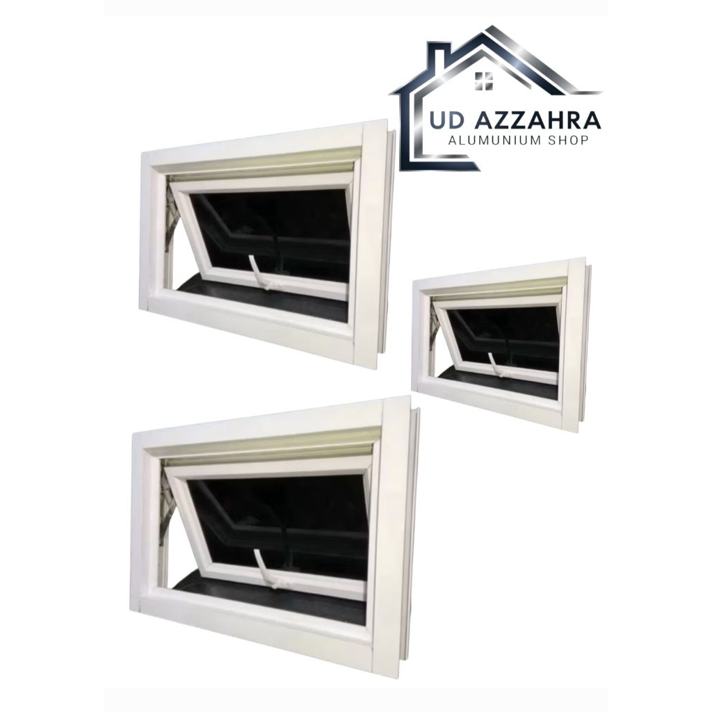 JENDELA ALUMUNIUM BOVEN/ VENTILASI UDARA CUSTOM(SUDAH TERMASUK PACKING)