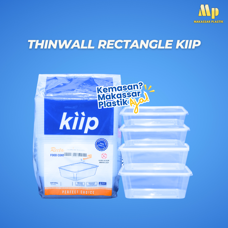 Thinwall Rectangle KIIP / Wadah Makanan / Thinwall Rec KIIP @25 Pcs