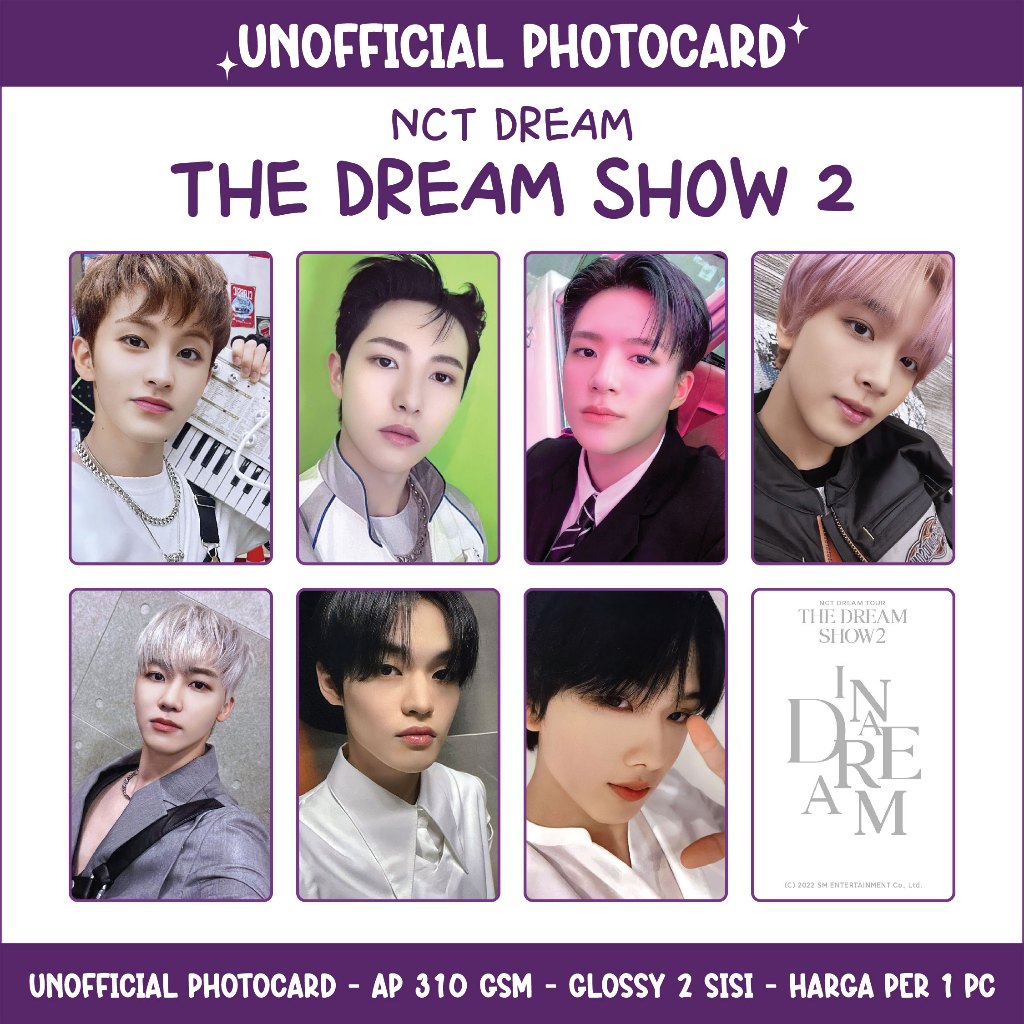 UNOFFICIAL PHOTOCARD NCT DREAM - THE DREAM SHOW 2
