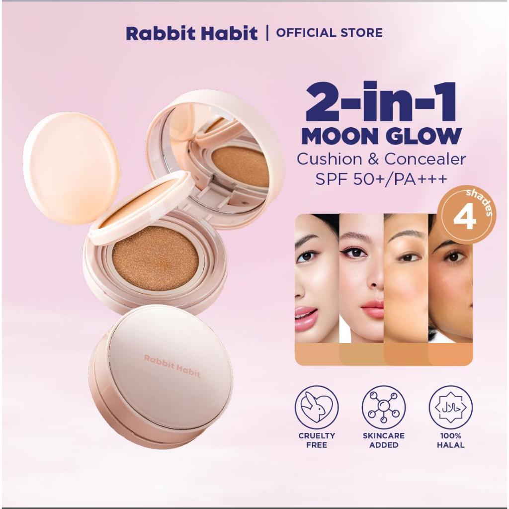 [BUY 1 GET LIP MATTE] Rabbit Habit Moon Glow 2-in-1 Cushion Foundation SPF 50+ PA+++ Concealer Long-