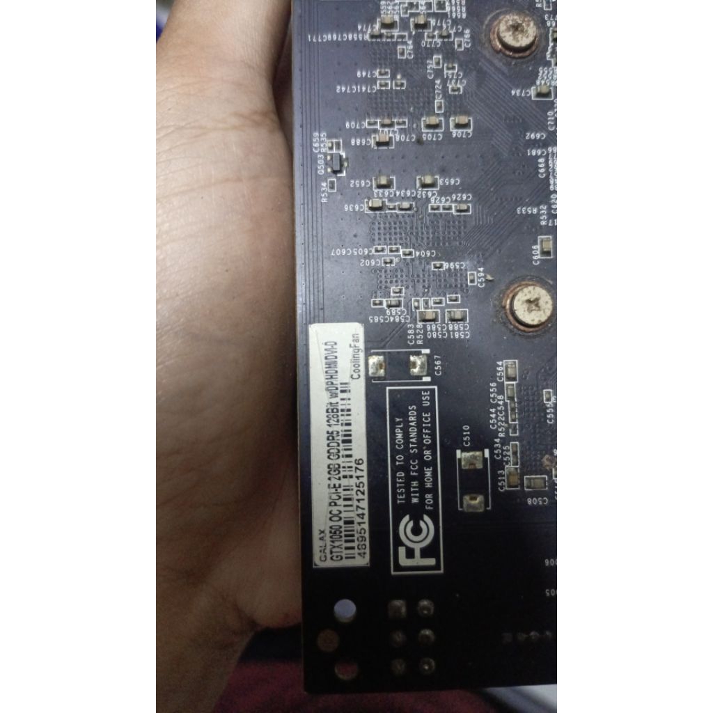 vga GTX 1050 oc galax single fan non pin