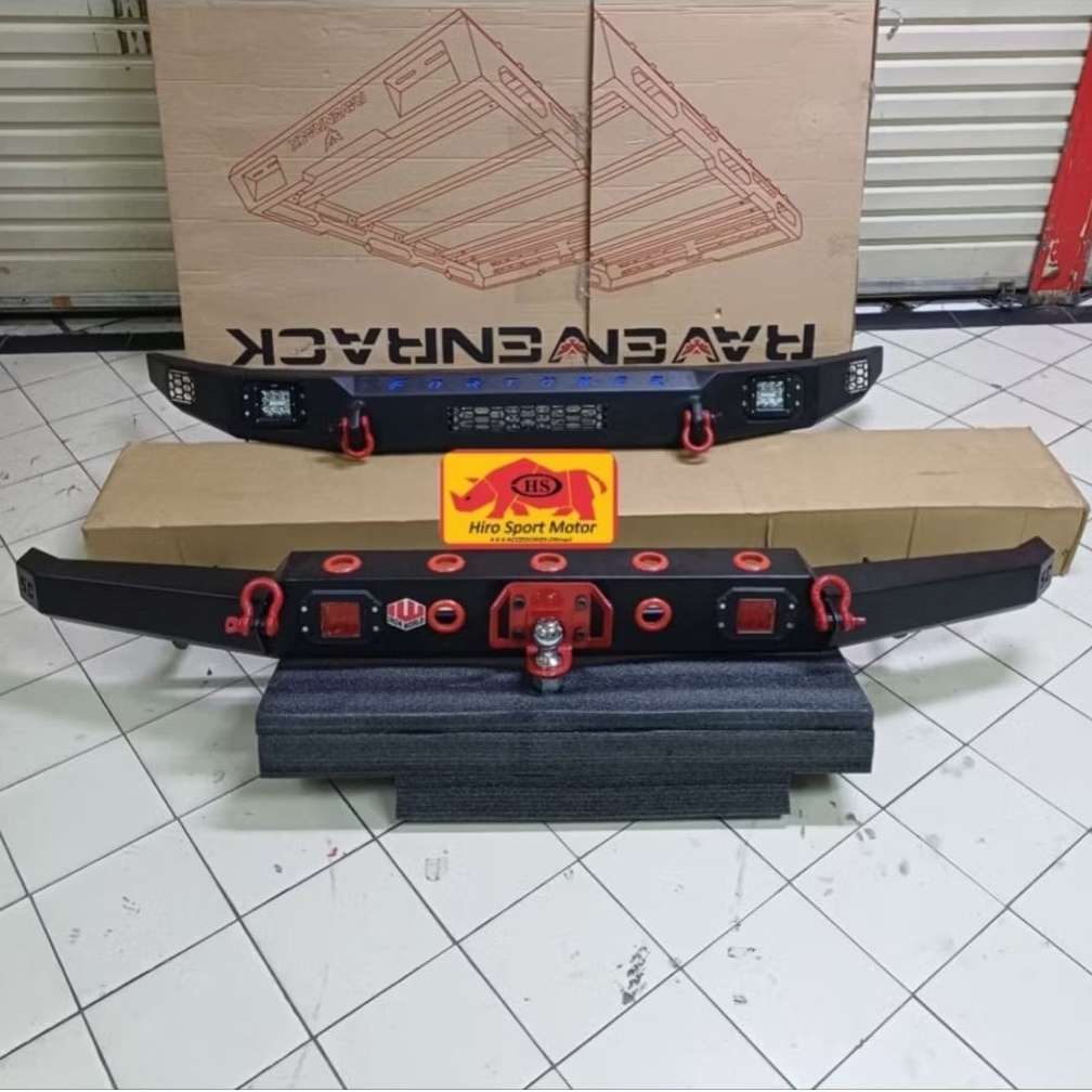 paket tanduk bumper depan + towing belakang fortuner