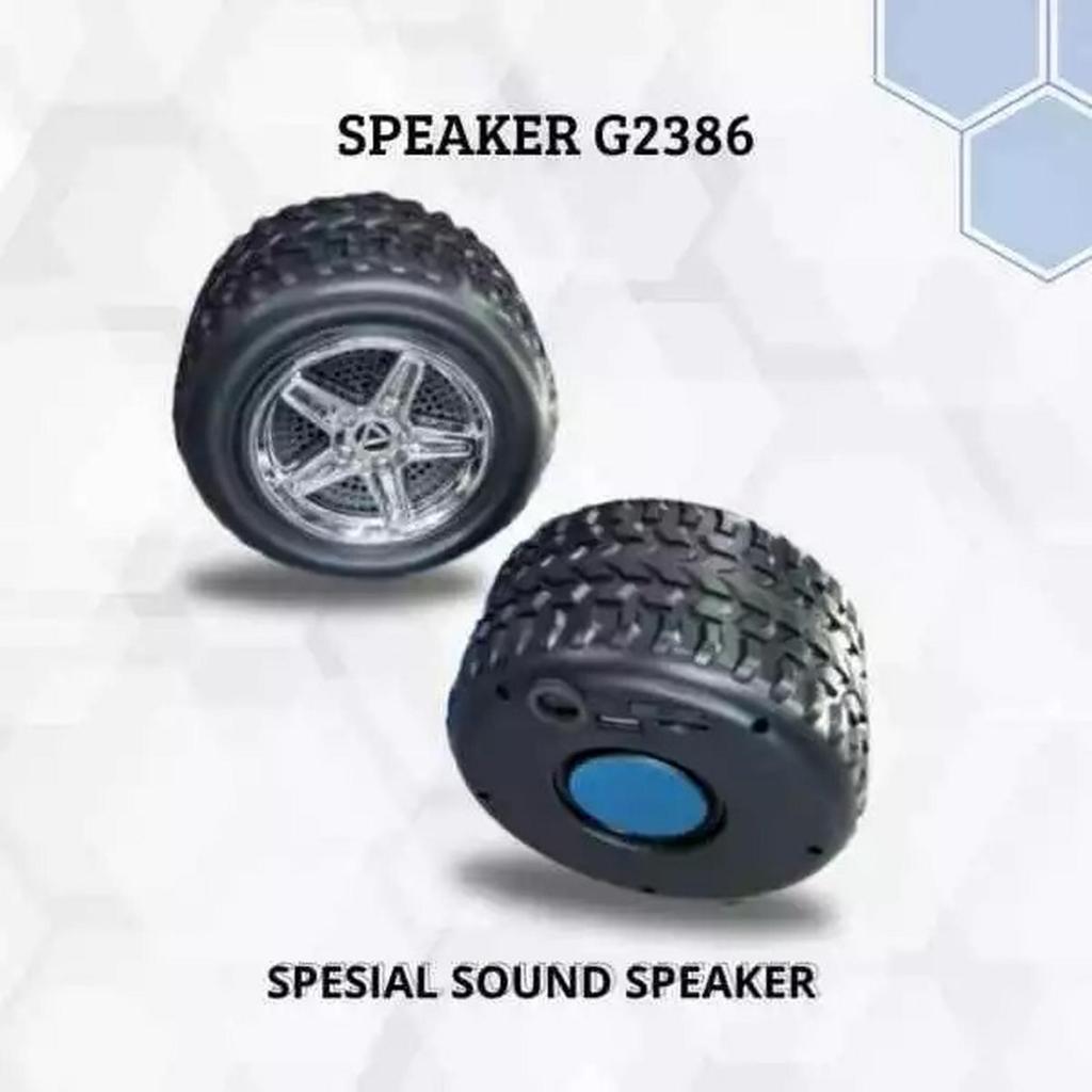 SPEAKER MODEL RODA BAN SPEAKER MUSIC BASS BENTUK BAN MOBIL SPEAKER BLUETOOTH G2386 WIRELESS