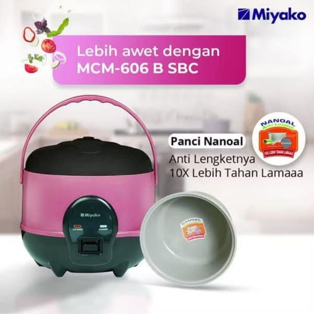 miyako rice cooker kecil 606b sbc