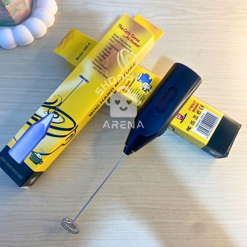 Hand Mixer Mini Elektrik Pengocok Telur Minuman Alat Peralatan Dapur Kitchen Pelarut Pengaduk Sirup 