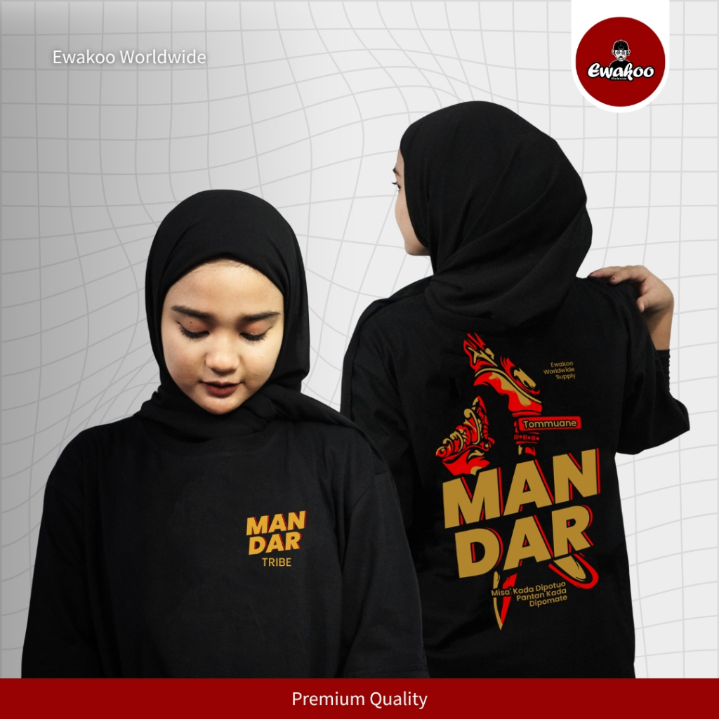 [PREMIUM] Kaos Budaya Edisi Mandar | Kaos Mandar | Baju Bugis | Cotton Combed 24s | Tebal Lembut