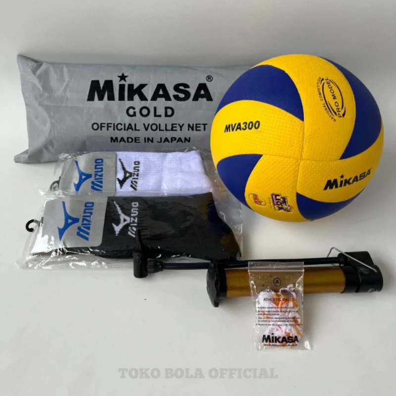 1 Set Net Voli Import & Bola Voli MIKASA PROLIGA Original Size 5