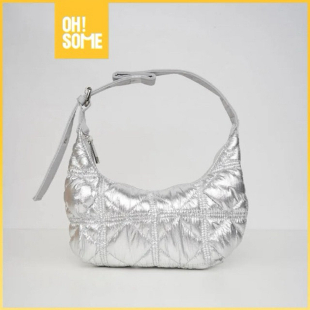 Tas Wanita Egradable Puff Underarm Bag - Silver