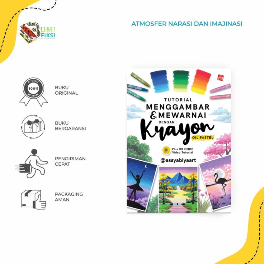 Buku Tutorial Menggambar & Mewarnai Dengan Krayon Oil Pastel