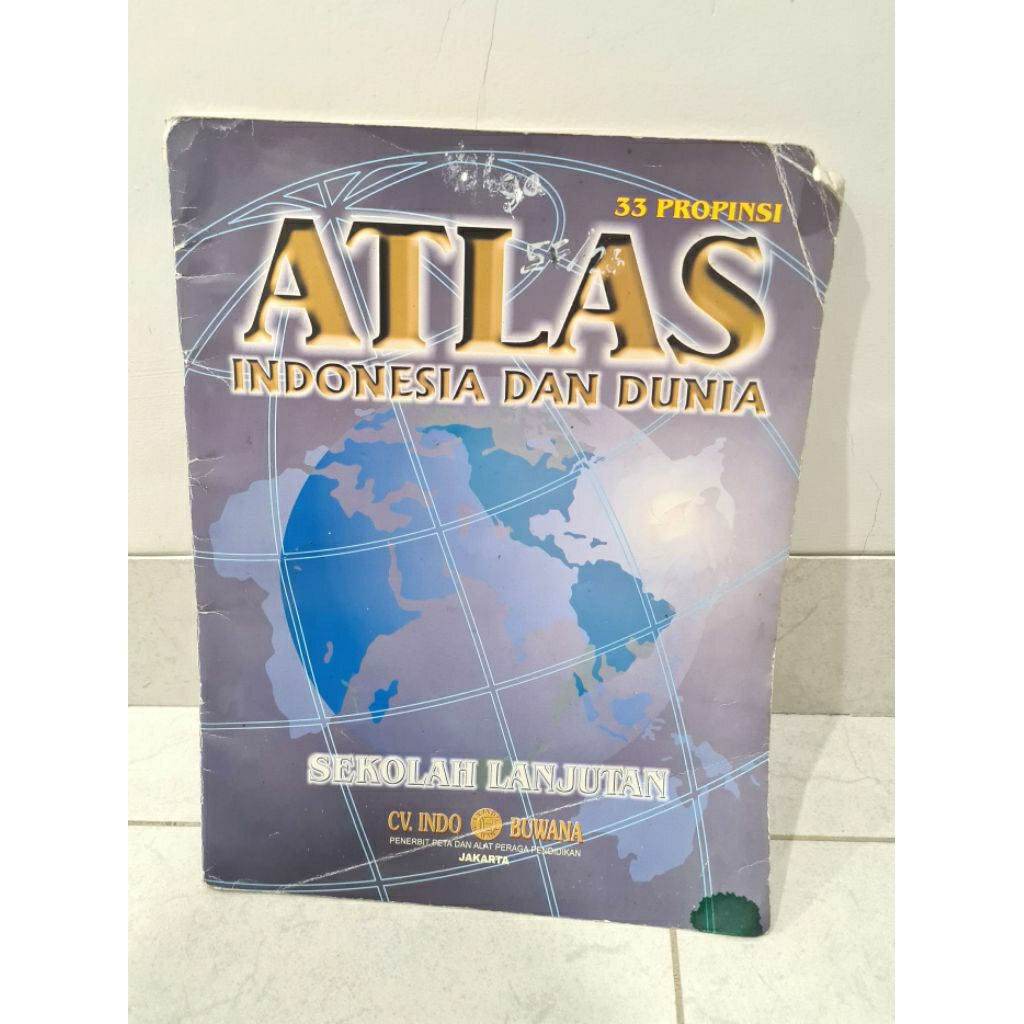 Buku Atlas preloved/ Buku bekas peta dunia 33 Provinsi