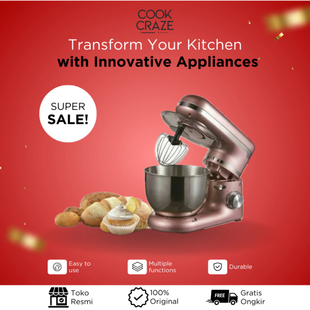 Stand mixer dodawa dd 7160 mixer kue , mixer bolu