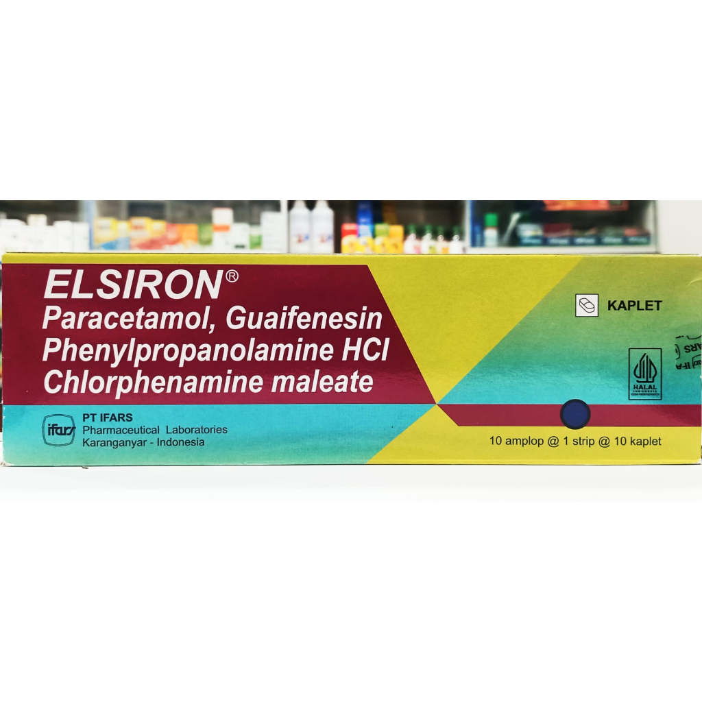 ELSIRON (1 KOTAK ISI 100 KAPLET) - OBAT DEMAM, BATUK DAN PILEK