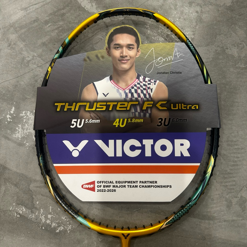 Raket badminton victor thruster F C ultra Jonathan Christie Gold