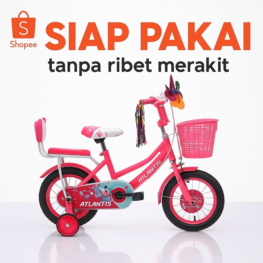 SEPEDA ANAK PEREMPUAN - SEPEDA ANAK LANGSUNG PAKAI