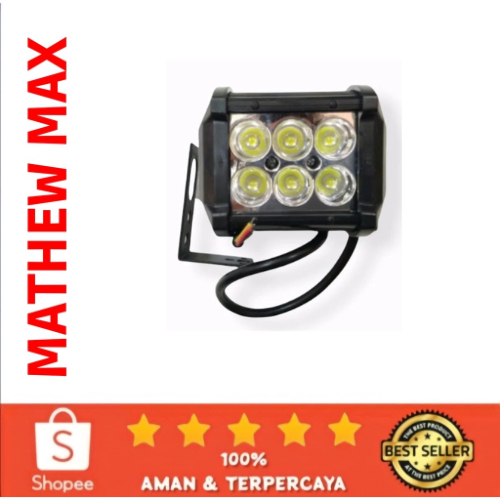 Foglamp / lampu sorot 6 Led motor