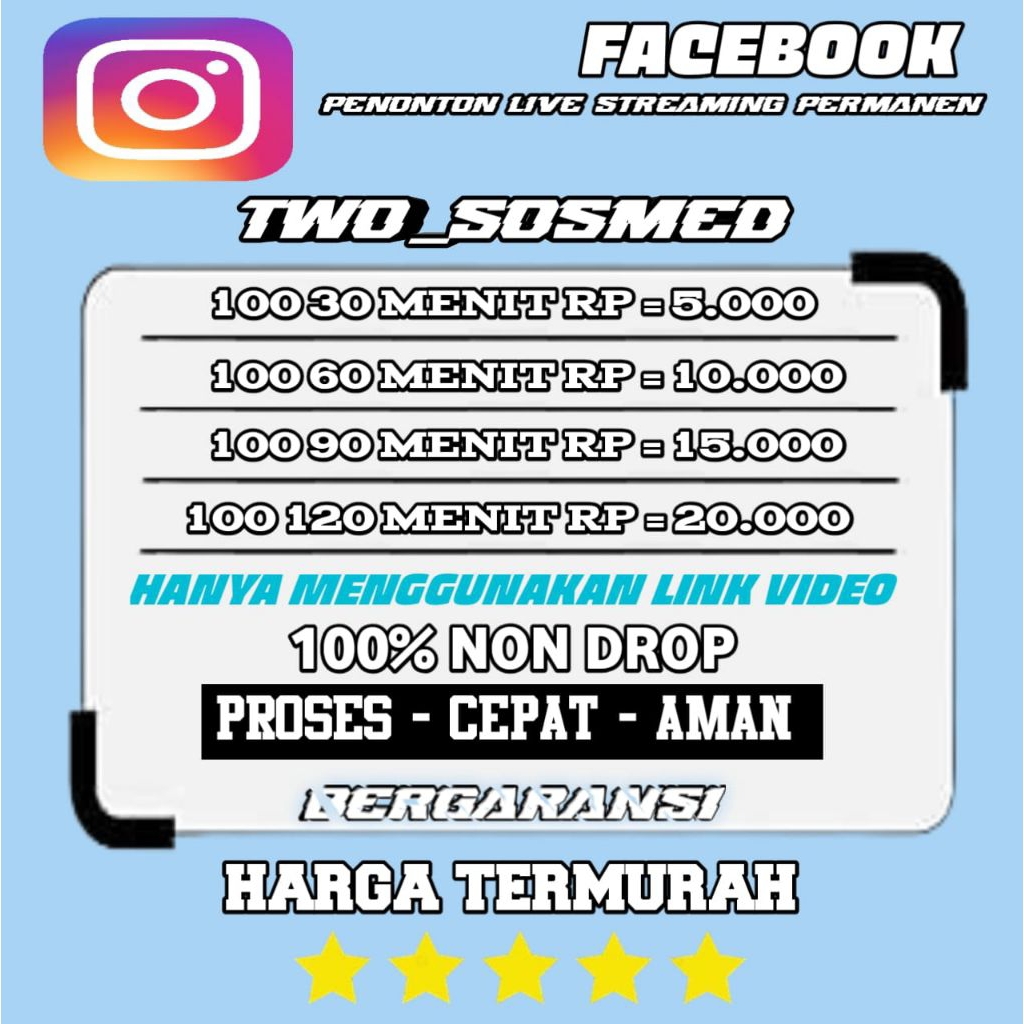 Penonton Live Streaming Permanen Instagram Anti Drop Proses Super Cepat Bergaransi Termurah Online 2