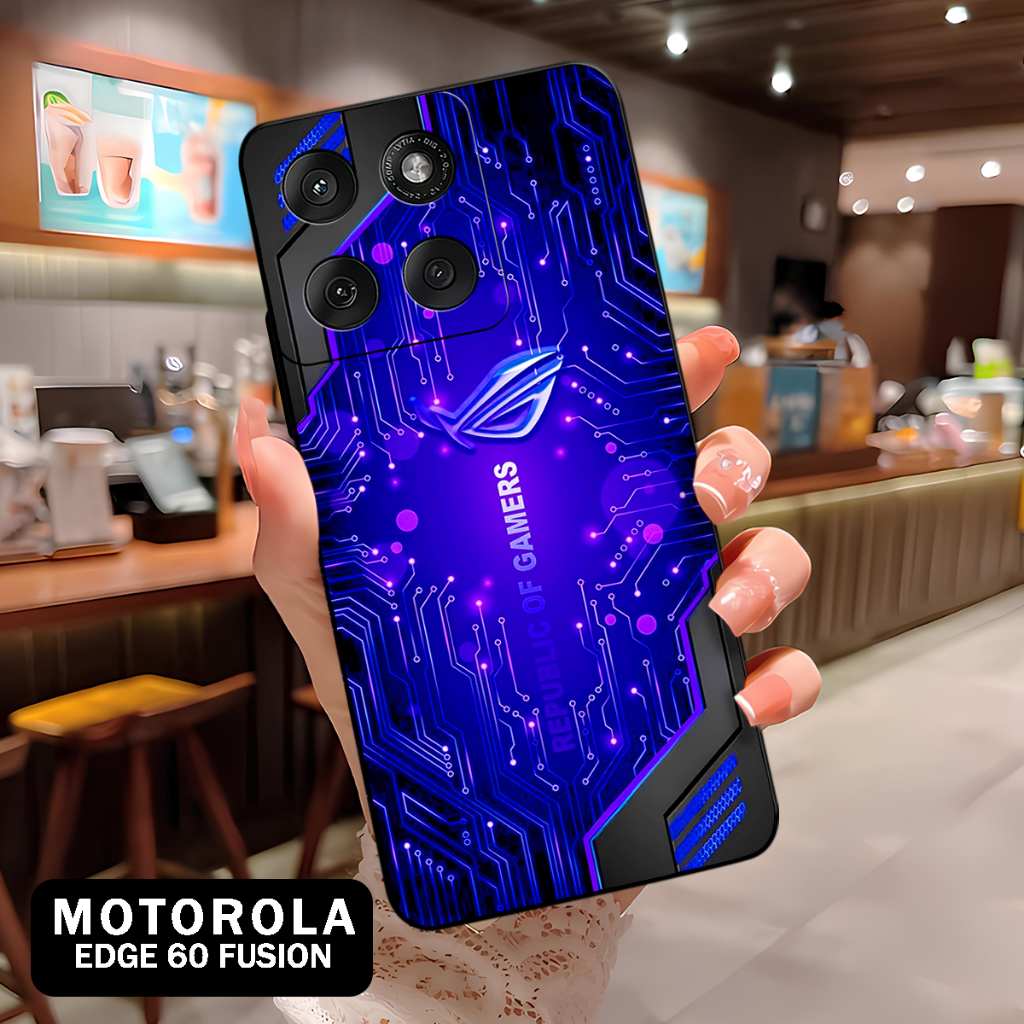( BT 7 ) Softcase Silikon hp Motorola Edge 60 Fusion l full karet lentur Untuk  Camera l Silicone l 
