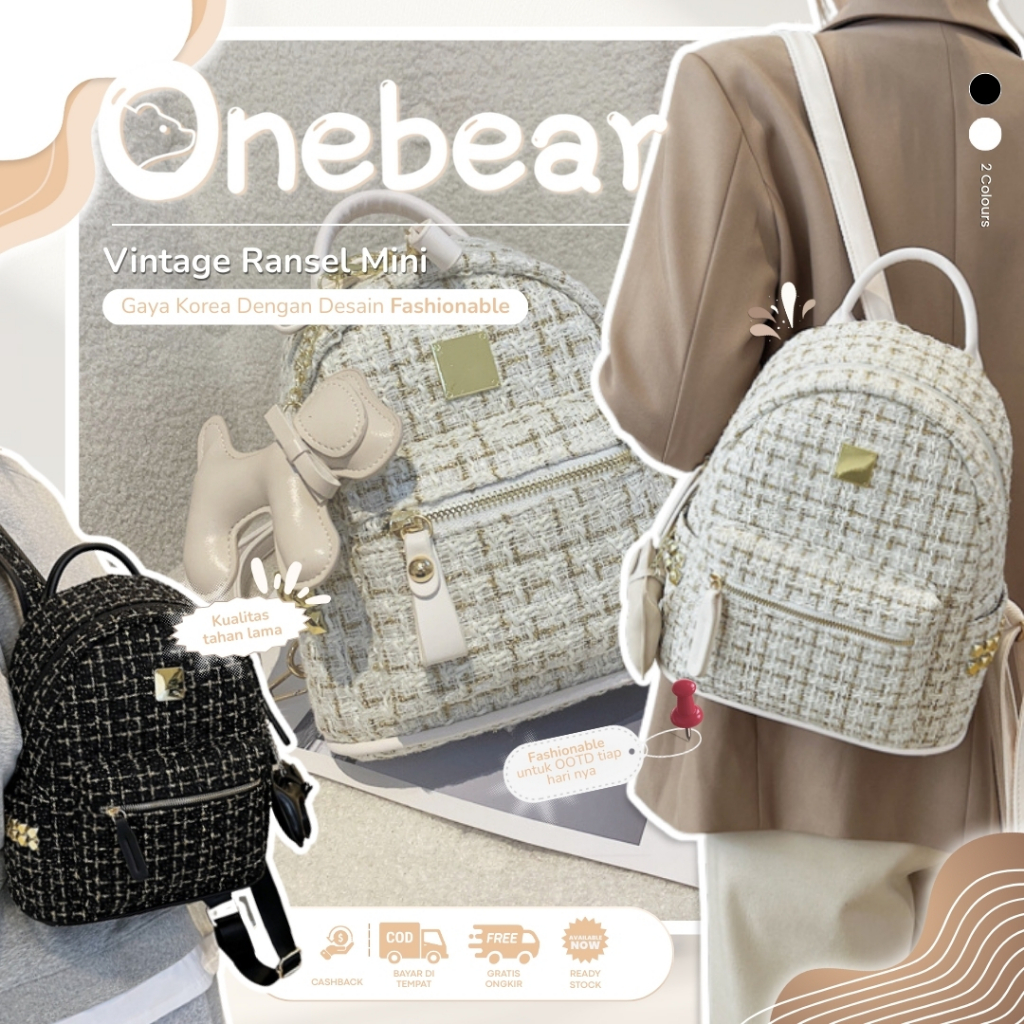 Onebear ransel mini import tas import korea ransel tas ransel mini wanita import fashion cewek ranse