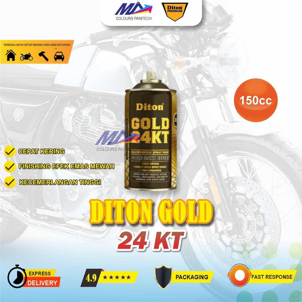 Pilox Diton Metallic Gold 18KT 24KT Emas Pilok Pylox