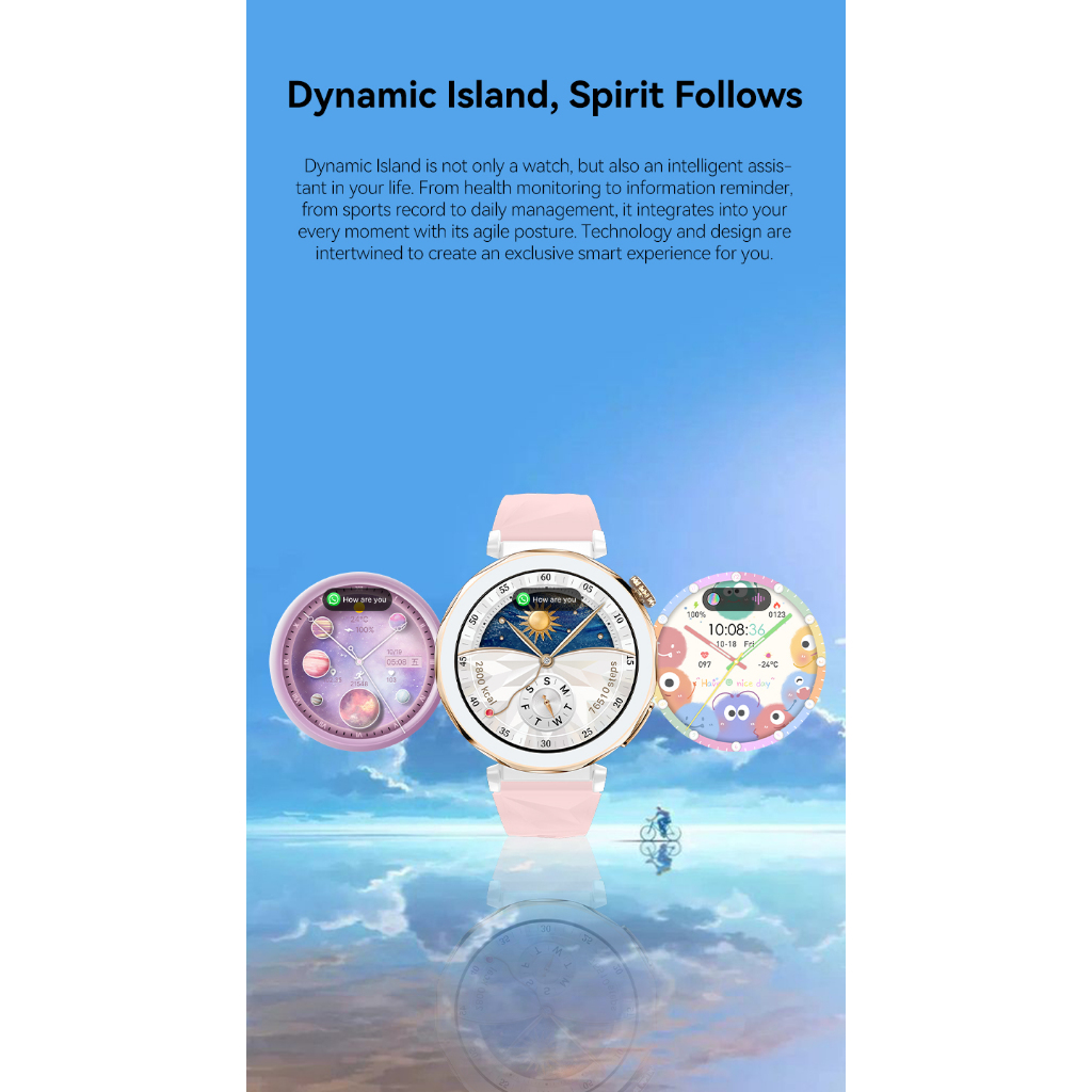 jam tangan PulsarFit GT5 Mini  Layar AMOLED HD dengan Wallpaper khusus Kalkulator Alarm Panggilan Bl