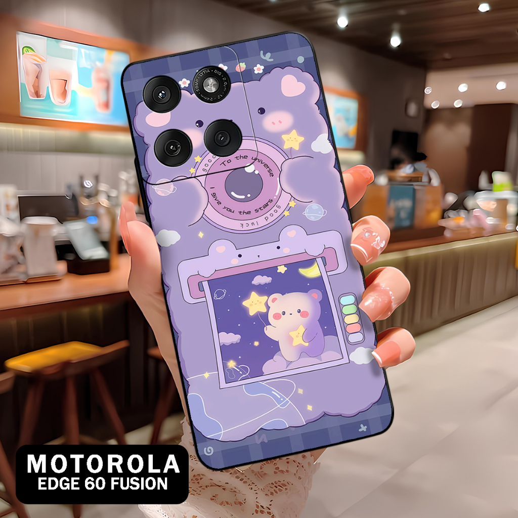 ( BT 14 ) Softcase Silikon hp Motorola Edge 60 Fusion l full karet lentur Untuk  Camera l Silicone l