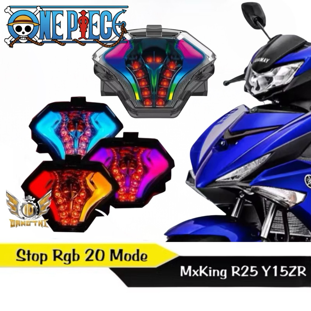 Stoplamp RGB 20 Mode Lampu Stop Belakang 3in1 MXKING / R25 / MT25 / Y15ZR Garansi 1 Tahun Merek Musc
